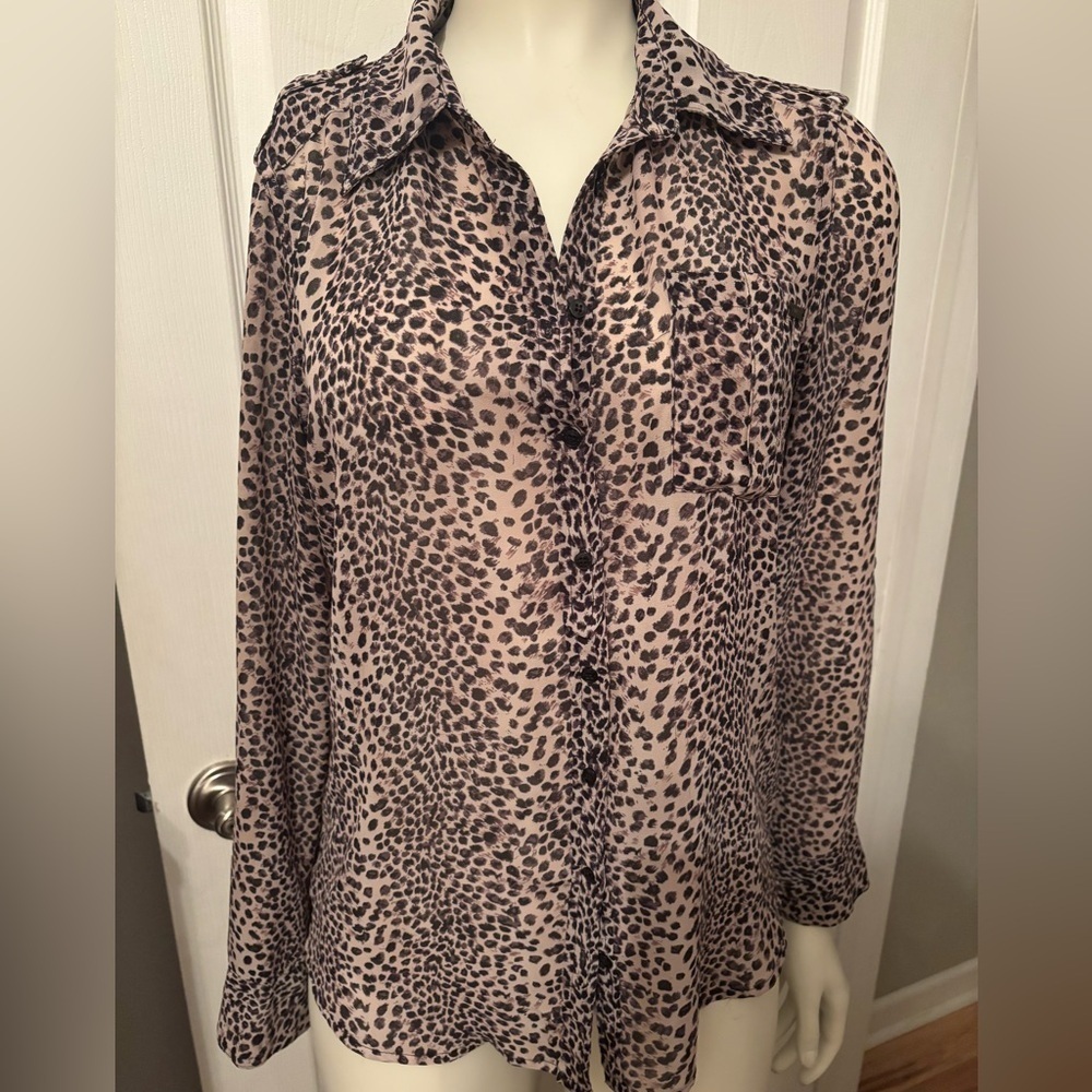 Vintage Guess animal print blouse S